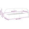 vidaXL Eckbettgestell Weinrot 90 cm x 200 cm Polyester und Sperrholz