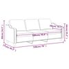 vidaXL 3-Sitzer-Sofa Creme 180 cm Stoff