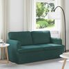 vidaXL Sofa 140cm Dunkelgr&uuml;n Metall