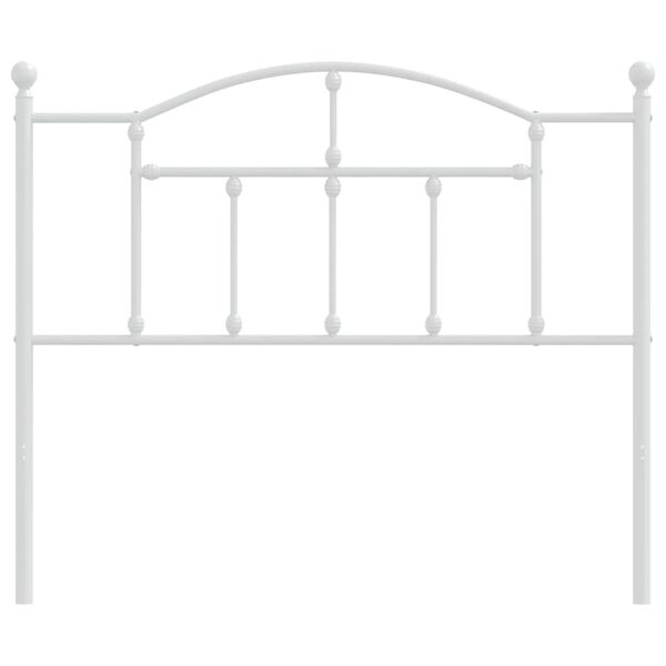 vidaXL Ersatz-Kopfteil Metall Wei&szlig; 107 cm