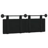 vidaXL H&auml;ngevorderseite Wandmontiert Uni Schwarz 130 x 55 x 5 cm Stoff