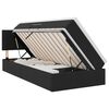 vidaXL LED-Speicherbett mit Matratze Schwarz 90 x 190 cm Samt