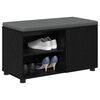 vidaXL Flurbank mit Kissen Uni Schwarz Eichen-Optik 80 x 38 x 46 cm