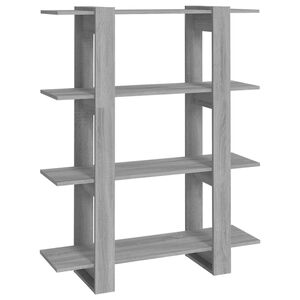 vidaXL B&uuml;cherregal/Raumteiler Grau Sonoma 100x30x123,5 cm