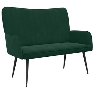 vidaXL 2-Sitzer Sofa Dunkelgr&uuml;n 115 x 61 x 87 cm Samt