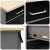 vidaXL Werkbank mit Schubladen 2 pcs Schwarz und Grau 100 x 55 x 85 cm