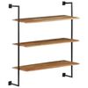 vidaXL Wandregal 94x35x113 cm Massivholz Akazie