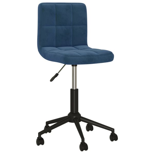 vidaXL Esszimmerst&uuml;hle 2 Stk. Drehbar Blau Samt