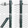 vidaXL Zaunpfosten Grau 100 x 1,5 m (25 mm Maschenweite) Stahl und PVC