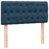 vidaXL Boxspringbett mit Matratze Dunkelblau 80x220 cm Samt