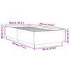 vidaXL Bettgestell Braun Eichen-Optik 100x200 cm Holzwerkstoff
