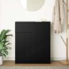 vidaXL Sideboard mit Schublade Schwarz Eichen-Optik 71x35x84 cm