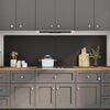 vidaXL K&uuml;chenr&uuml;ckwand 2 pcs Schwarz 100 x 60 cm Geh&auml;rtetes Glas