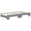 vidaXL Tagesbett Ausziehbar mit Schubladen Hellgrau 100x200 cm Stoff