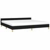 vidaXL Bettgestell ohne Matratze Schwarz 200x200 cm Stoff