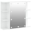 vidaXL Spiegelschrank mit LED Wei&szlig; 70x16,5x60 cm
