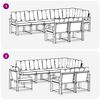 vidaXL Outdoor-Sofagarnitur mit Kissen 8 pcs Nat&uuml;rlich und Schwarz