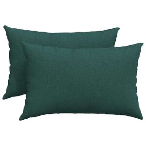 vidaXL Sofakissen 2 stk. Stoff Dunkelgr&uuml;n 60 x 40 cm