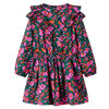 Kinderkleid mit Langen &Auml;rmeln Knallrosa 92