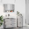 vidaXL Badezimmerm&ouml;bel-Set 3 pcs Graues Sonoma Sperrholz und Metall