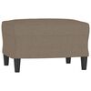 vidaXL Sessel mit Hocker Taupe 60 cm Stoff