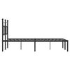 vidaXL Bettgestell mit Kopfteil Metall Schwarz 135x190 cm