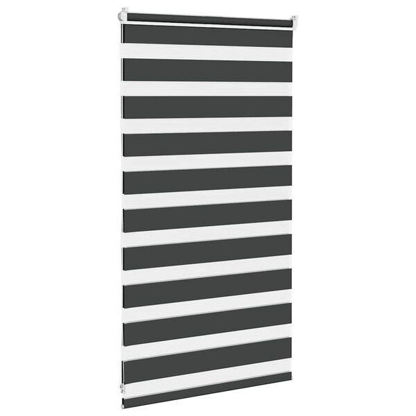 vidaXL Doppelrollo Schwarz 75x100 cm Stoffbreite 70,9 cm Polyester