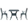 vidaXL Gartentisch Set 3 pcs Gr&uuml;n Gussaluminium