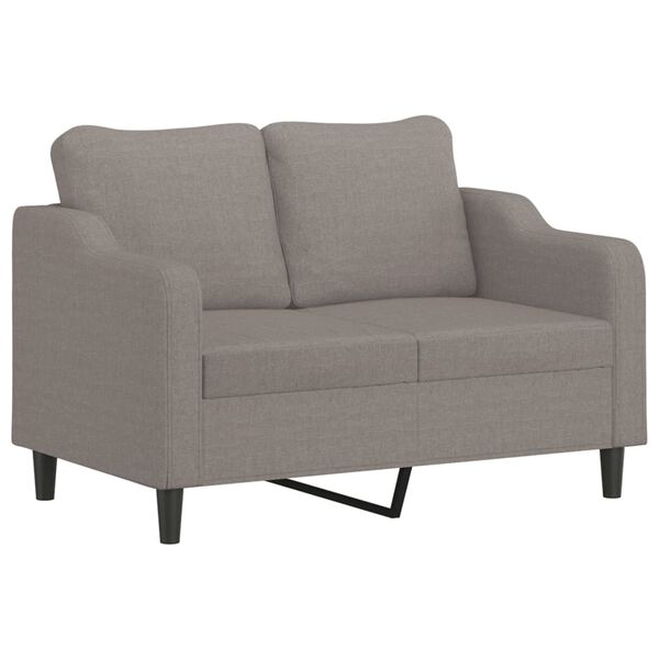 vidaXL 3-tlg. Sofagarnitur mit Kissen Taupe Stoff