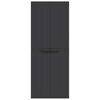 vidaXL Gartenschrank Schwarz 65x37x165 cm PP