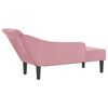 vidaXL Chaiselongue mit Kissen Rosa Samt