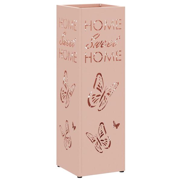 vidaXL Sonnenschirmhalter Rosa 15,5 x 15,5 x 49 cm Metall