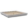 vidaXL Bettgestell Grau Sonoma 200x200 cm Holzwerkstoff