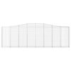 vidaXL Gabionen mit Hochbogen 20Stk. 400x30x120/140cm Verzinktes Eisen