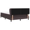 vidaXL Boxspringbett mit Matratze Dunkelbraun 160 x 200 cm Stoff