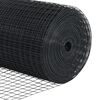 vidaXL Zaun mit Pfosten Grau 0,4 x 25 m Stahl und PVC
