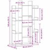vidaXL B&uuml;cherregal Schwarz Eichen-Optik 86 x 25,5 x 140 cm