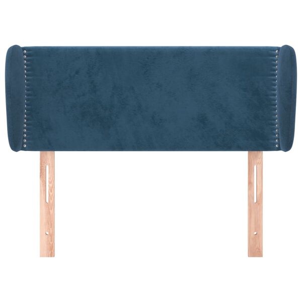 vidaXL Kopfteil mit Ohren Dunkelblau 83x23x78/88 cm Samt