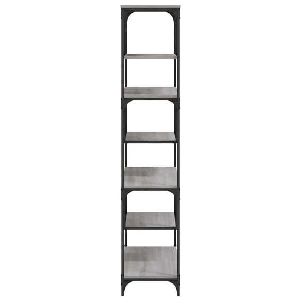 vidaXL B&uuml;cherregal Grau Sonoma 81x36x176 cm Holzwerkstoff