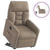 vidaXL Relaxsessel mit Aufstehhilfe Elektrisch Taupe Mikrofasergewebe