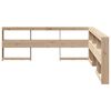 vidaXL Kopfteil mit B&uuml;cherregal L-Form 180 cm Massivholz Kiefer