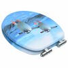 vidaXL Toilettensitz mit Soft-Close-Deckel MDF Pinguin-Design