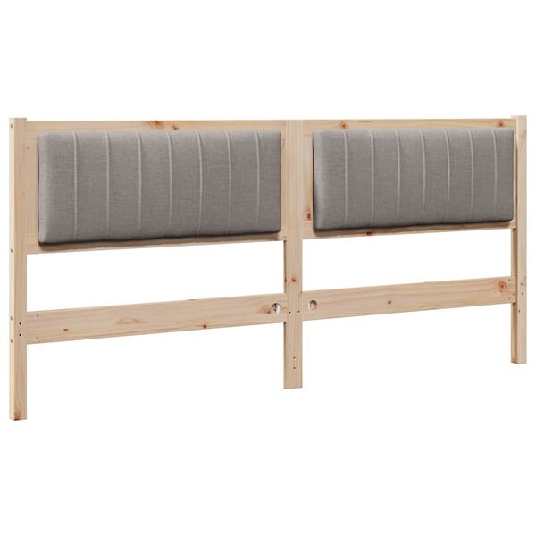 vidaXL Gepolstertes Kopfteil Braun 180 cm Massives Kiefernholz