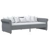 vidaXL Tagesbett USB Hellgrau Stoff 90x200 cm