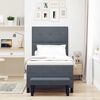 vidaXL Boxspringbett mit Matratze Dunkelgrau 90 x 200 cm Samt