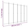 vidaXL 6-tlg. Paravent Anthrazit 300x200 cm Stoff