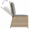 vidaXL Gartenbank mit Kissen Beige Poly Rattan