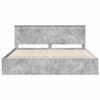 vidaXL Bettrahmen mit Kopfteil Beton 200 x 200 cm Massives Kiefernholz
