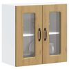 vidaXL K&uuml;chen-H&auml;ngeschrank mit Glast&uuml;r Kalmar Artisan-Eiche Holzwerkstoff