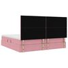 vidaXL Aufbewahrungsbett mit Matratze Rosa 200 x 200 cm Samt